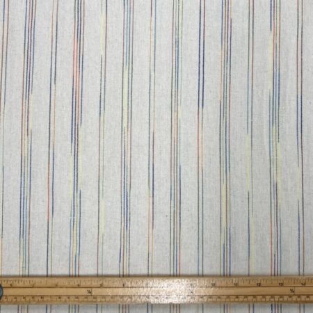 Linen and Viscose Blend Multicolour Stripe - Image 3
