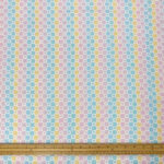 Rainbow Love Heart Gingham Cotton