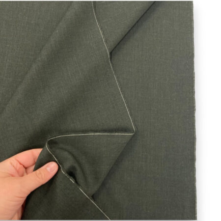Dark Green Wool Suiting Fabric - Image 3