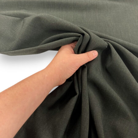 Dark Green Wool Suiting Fabric - Image 4