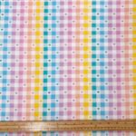 Rainbow Love Heart Gingham Cotton