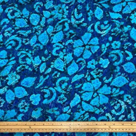 Cotton Jersey Watery Blue Flowers - Image 2
