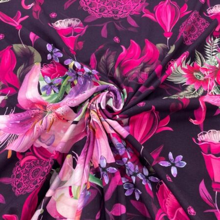 Cotton Jersey Flamingo Mandala Lily - Image 3