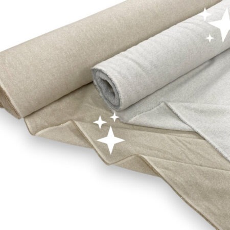 Gold Sparkle Lurex Linen Look