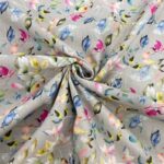 Watercolour Leaves Linen