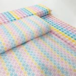 Rainbow Love Heart Gingham Cotton