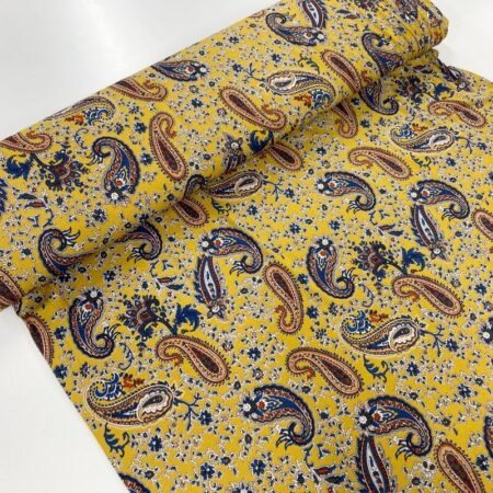 Viscose Jersey Paisley Days Mustard