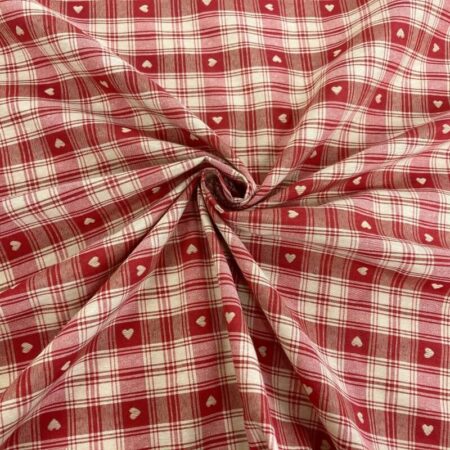 Heart Check Plaid Polycotton - Image 5