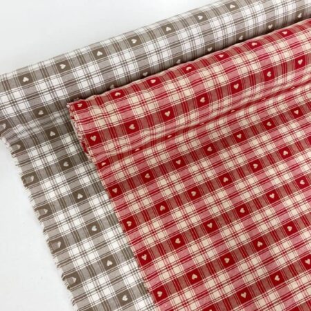 Heart Check Plaid Polycotton