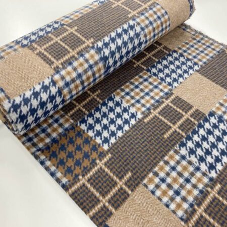 Patchwork Check Wool Blend