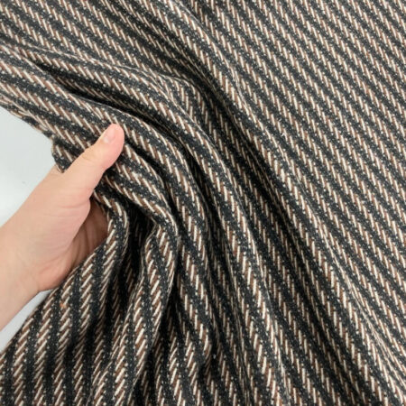 Diagonal Stripe Wool Blend