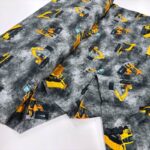 Construction Vehicles Cotton Jersey