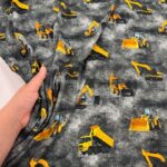 Construction Vehicles Cotton Jersey