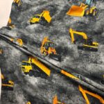 Construction Vehicles Cotton Jersey