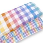 Rainbow Gingham Viscose Challis