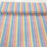 Rainbow Gingham Viscose Challis