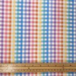 Rainbow Gingham Viscose Challis