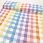 Rainbow Gingham Viscose Challis