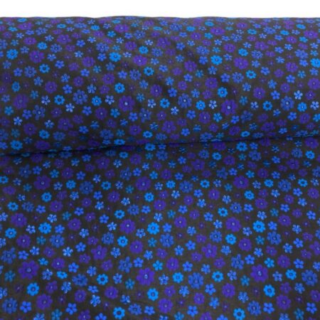 Blue Flower Jacquard Blue Metallic Sparkle - Image 2
