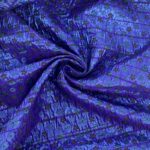 Blue Flower Jacquard Blue Metallic Sparkle