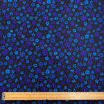 Blue Flower Jacquard Blue Metallic Sparkle