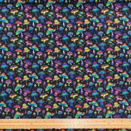 Rainbow Mushrooms Cotton - Image 2