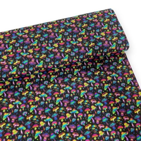 Rainbow Mushrooms Cotton