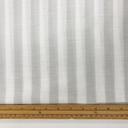 Boho Grey Cotton Stripe Linen Look - Image 3