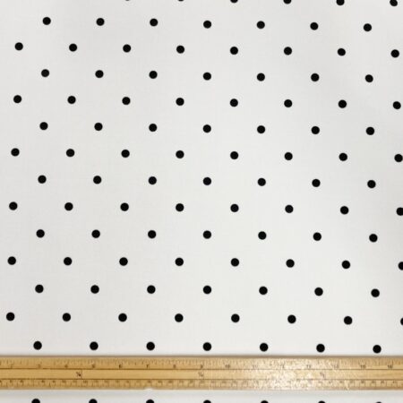 Black Spot Stretch Polyester Crepe - Image 3