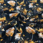 Golden Seed Heads Cotton Jersey