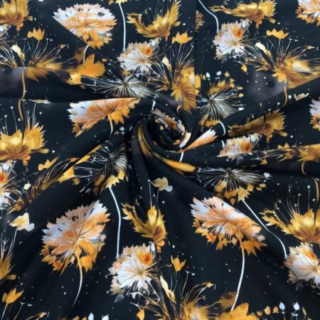 Golden Seed Heads Cotton Jersey - Image 3