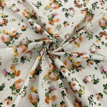 Golden Roses Linen Look - Image 7