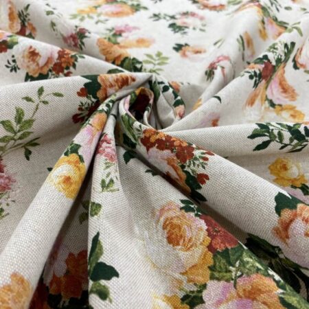 Golden Roses Linen Look - Image 6