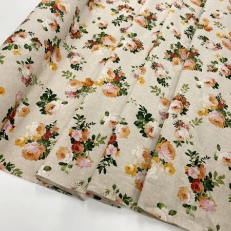 Golden Roses Linen Look