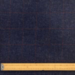 Navy Wine Wool Suiting