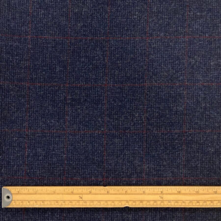 Navy Wine Wool Suiting - Image 4