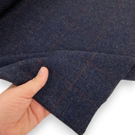 Navy Wine Wool Suiting - Image 5