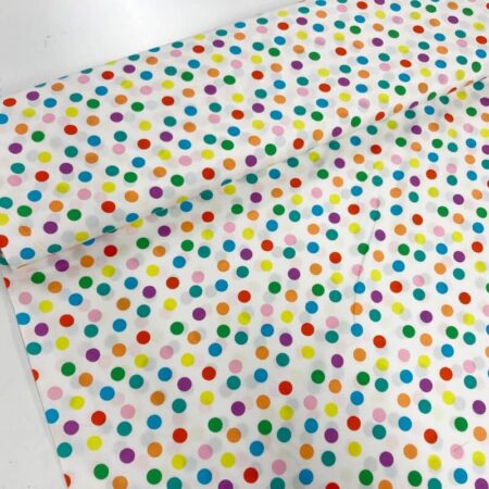 Multicoloured Polka Dot Poplin