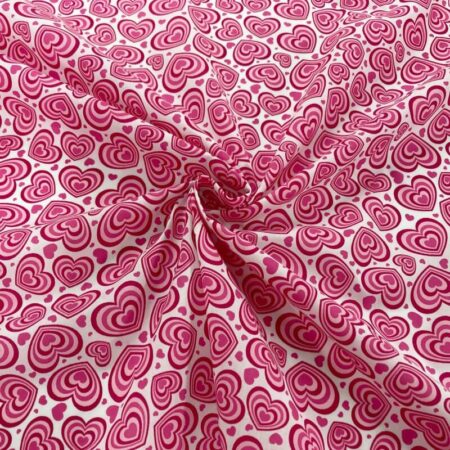 Heart in Heart Polycotton Poplin - Image 3