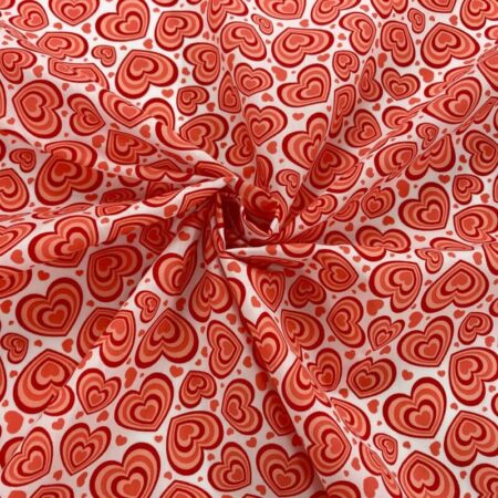 Heart in Heart Polycotton Poplin - Image 5