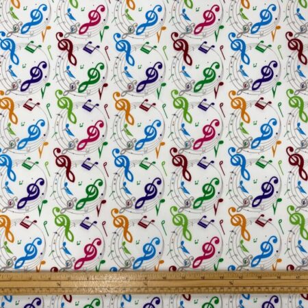 Musical Notes Polycotton Poplin - Image 2