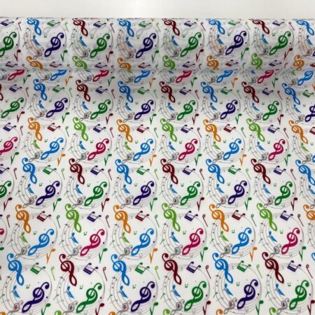 Musical Notes Polycotton Poplin