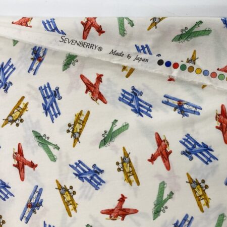 Sevenberry Toy Aeroplanes on White Patchwork - Image 4
