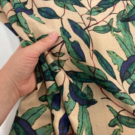 Willow Leaf Crinkle Texture Lightweight Polyester - Image 2