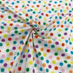 Multicoloured Polka Dot Poplin