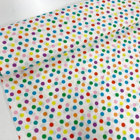 Multicoloured Polka Dot Poplin