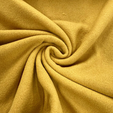 Mustard Boiled Wool Fabric - Image 2