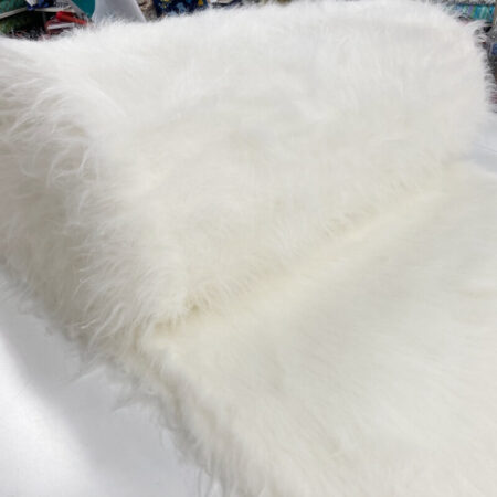 White Long Pile Faux Fur