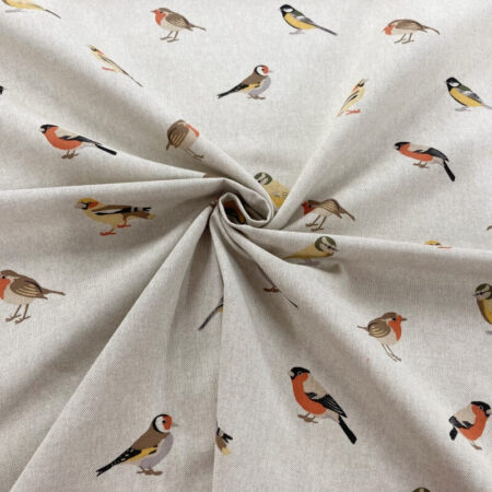 Panama Garden Birds Linen Look - Image 4