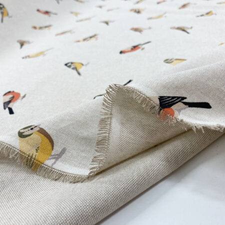 Panama Garden Birds Linen Look - Image 3